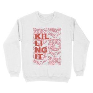 Alternative view of Killing It Tiger Print Unisex Crewneck Sweatshirt