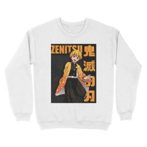 Alternative view of Kimetsu no Yaiba - Agatsuma Zenitsu Unisex Crewneck Sweatshirt