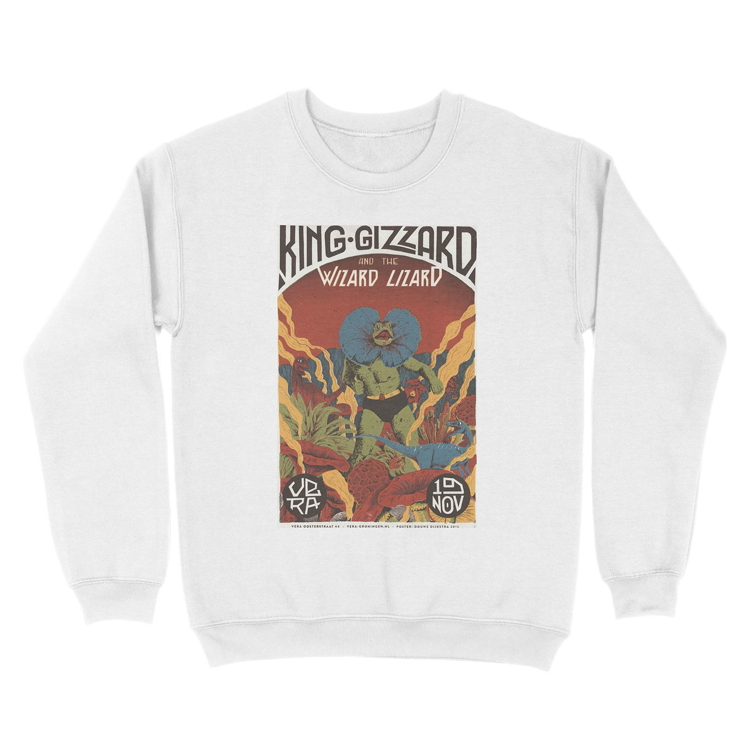 King Gizzard and the Lizard Wizard tour poster Unisex Crewneck Sweatshirt - Image 2