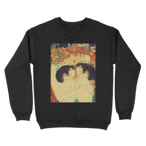 Klimt Three Ages of Woman Mother and Child Unisex Crewneck Sweatshirt