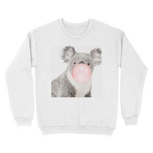 Alternative view of Koala print, Bubble gum, Nursery art, Koala wall art, Animal, Kids room, Modern art, Wall decor Unisex Crewneck Sweatshirt