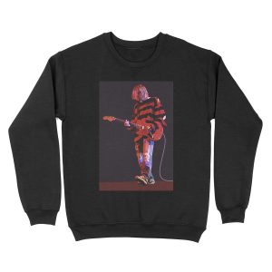 Kurt Cobain Fan Art; Kurt Cobain Portrait; Nirvana Art; Nirvana Fan Art Unisex Crewneck Sweatshirt