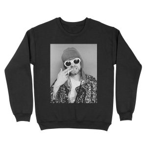 Kurtcobain Smoking Unisex Crewneck Sweatshirt
