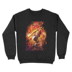 Kyojuro Rengoku - Demon Slayer Kimetsu no Yaiba The flame Kyojuro Rengoku pillar Unisex Crewneck Sweatshirt