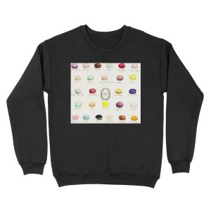Laduree Macarons Flavor Menu Unisex Crewneck Sweatshirt