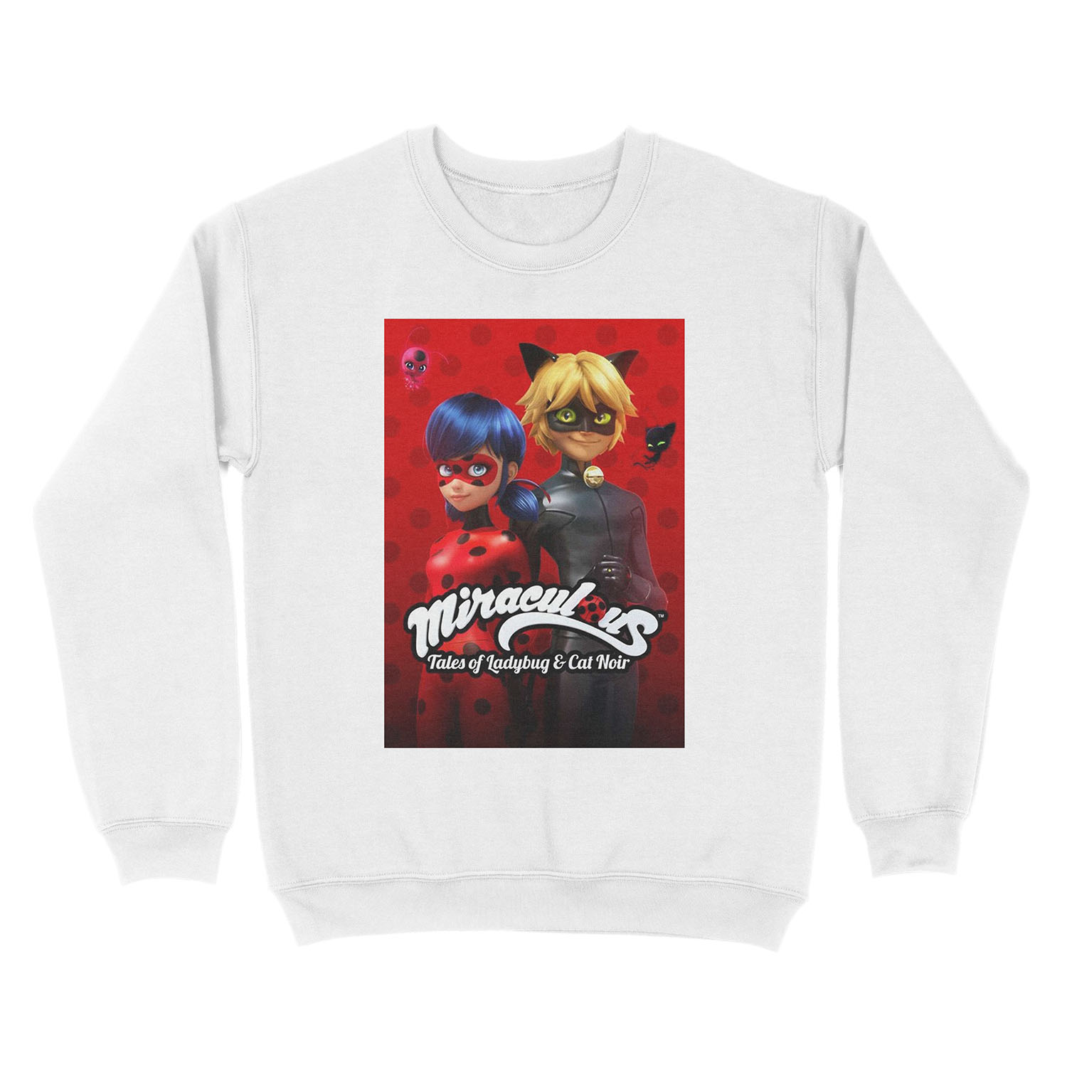 Ladybug and Cat Noir - Miraculous Unisex Crewneck Sweatshirt - Image 2