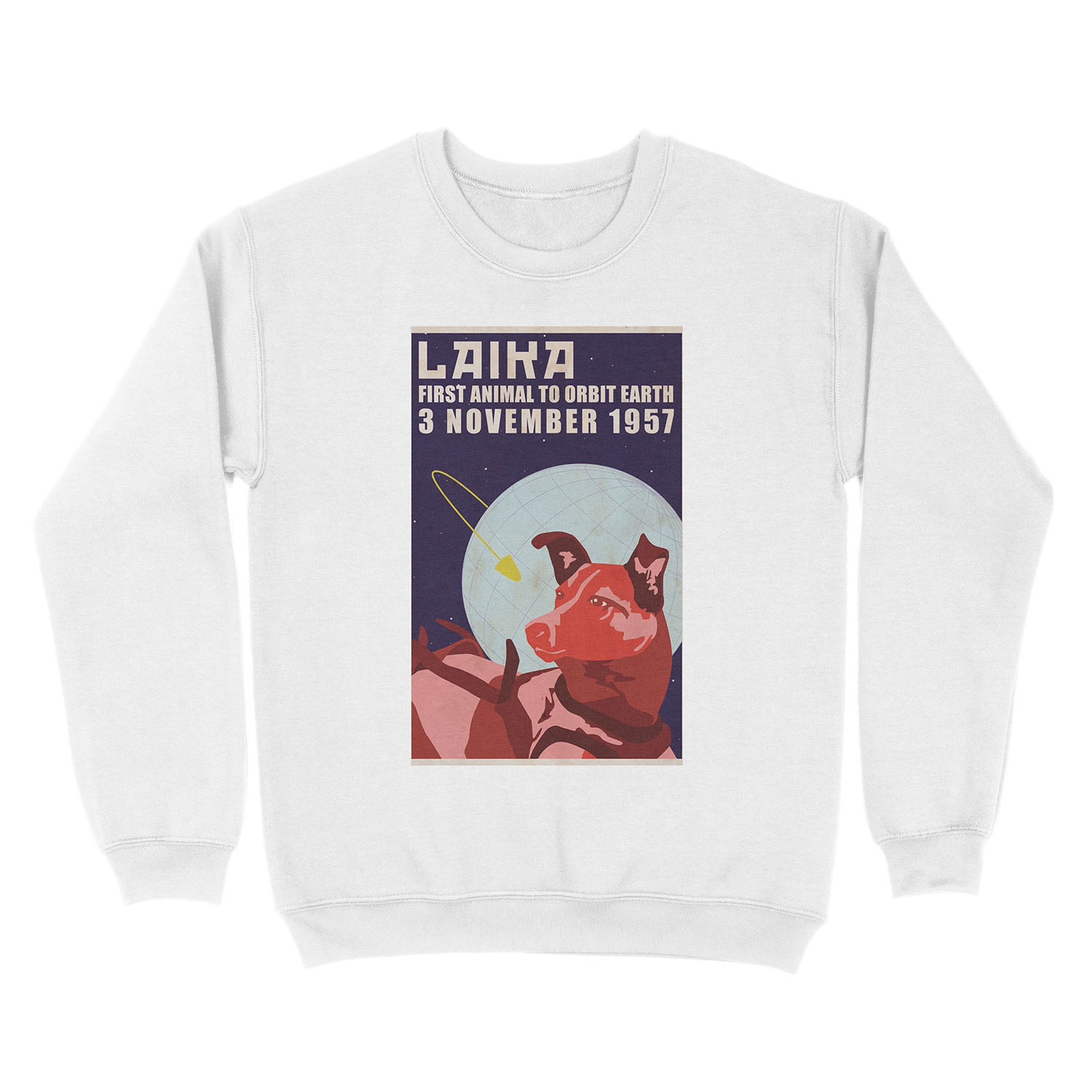 Laika - Space Dog Unisex Crewneck Sweatshirt - Image 2