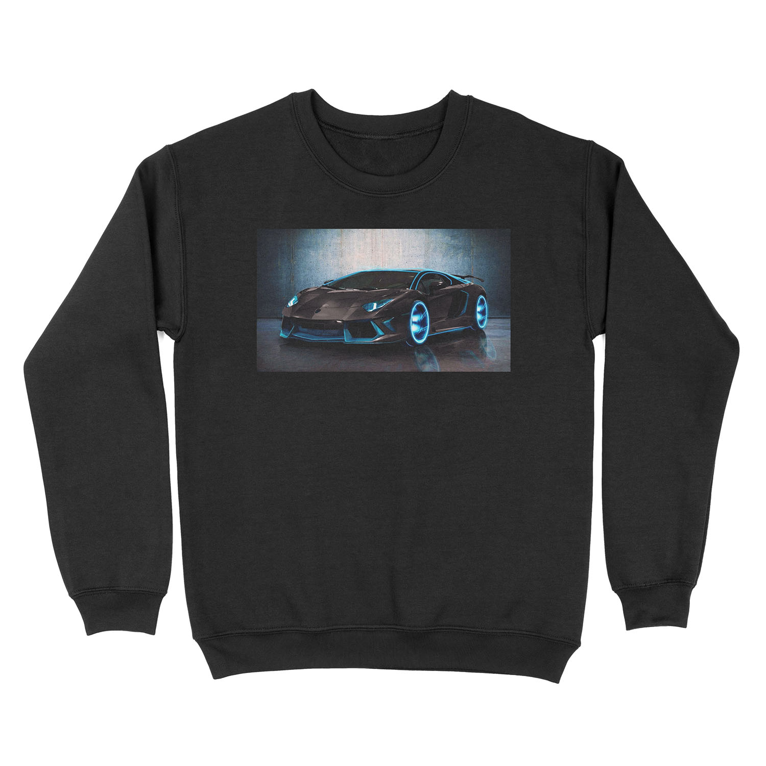 LAMBORGHINI AVENTADOR TRON BLUE Unisex Crewneck Sweatshirt