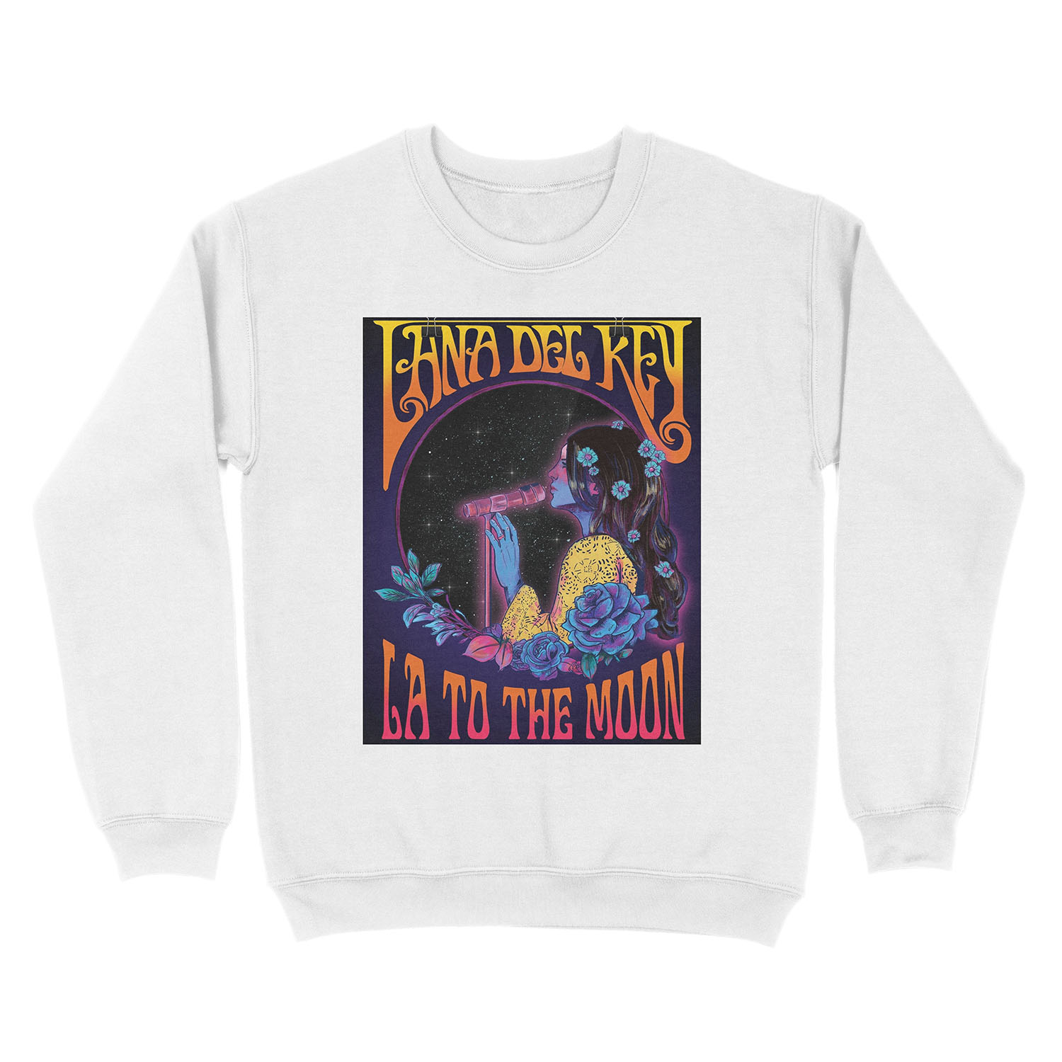 lana del black la to the moon tour 2020 mnctv Unisex Crewneck Sweatshirt - Image 2