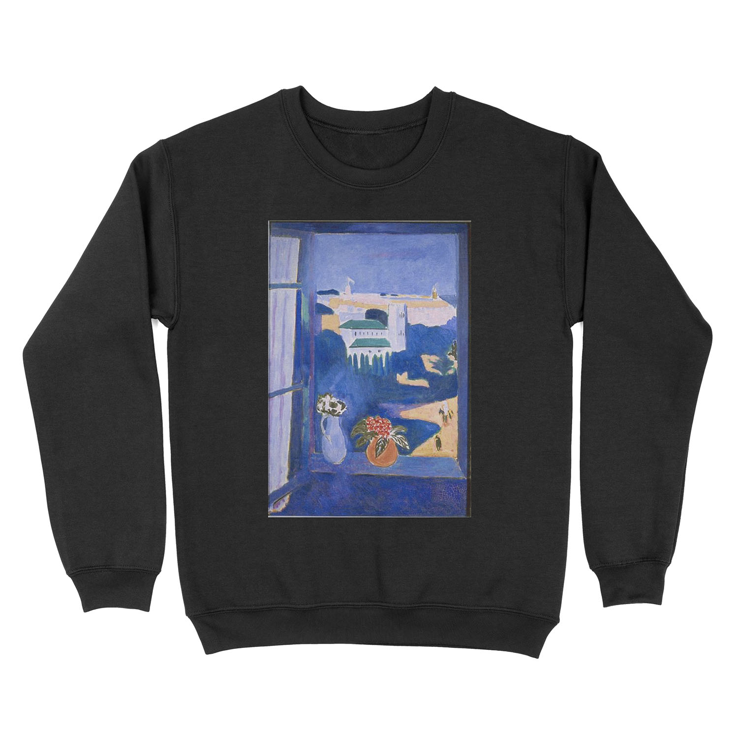 LANDSCAPE VIEWED FROM A WINDOW IN TANGIER - HENRI MATISSE Unisex Crewneck Sweatshirt