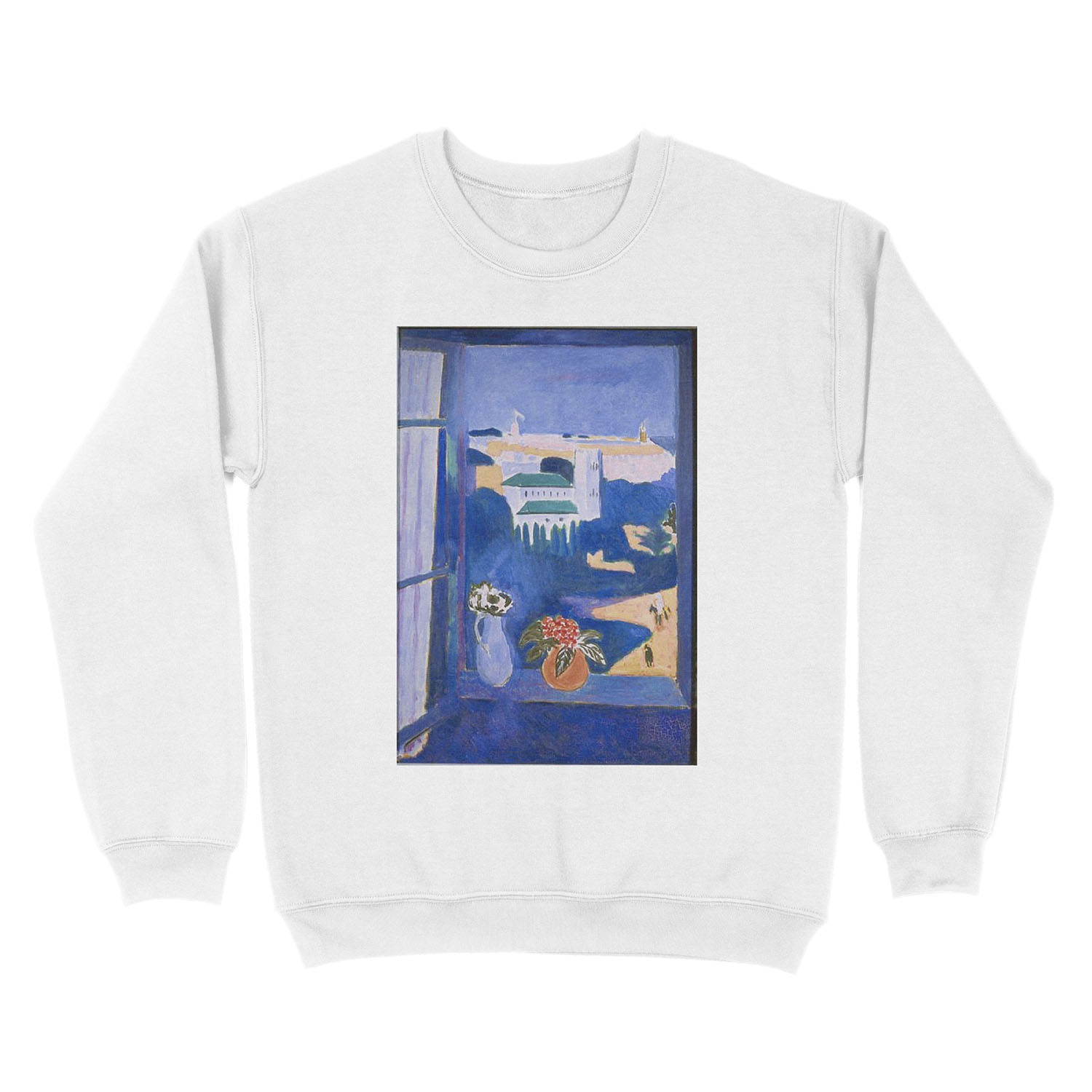LANDSCAPE VIEWED FROM A WINDOW IN TANGIER - HENRI MATISSE Unisex Crewneck Sweatshirt - Image 2