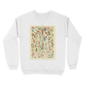 Alternative view of Larousse Vintage Botanical Wall Art Flower Unisex Crewneck Sweatshirt