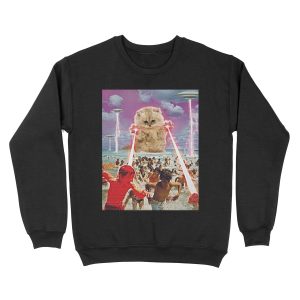 Laser cat Unisex Crewneck Sweatshirt
