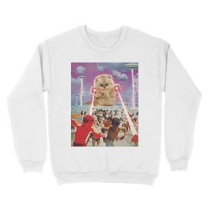 Alternative view of Laser cat Unisex Crewneck Sweatshirt