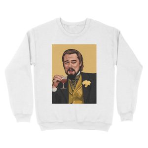 Alternative view of Laughing Leo | Iconic Meme From Django Unchained Unisex Crewneck Sweatshirt
