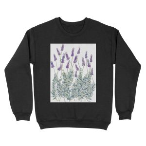 Lavender, Illustration Unisex Crewneck Sweatshirt