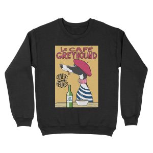 Le Café Greyhound Unisex Crewneck Sweatshirt