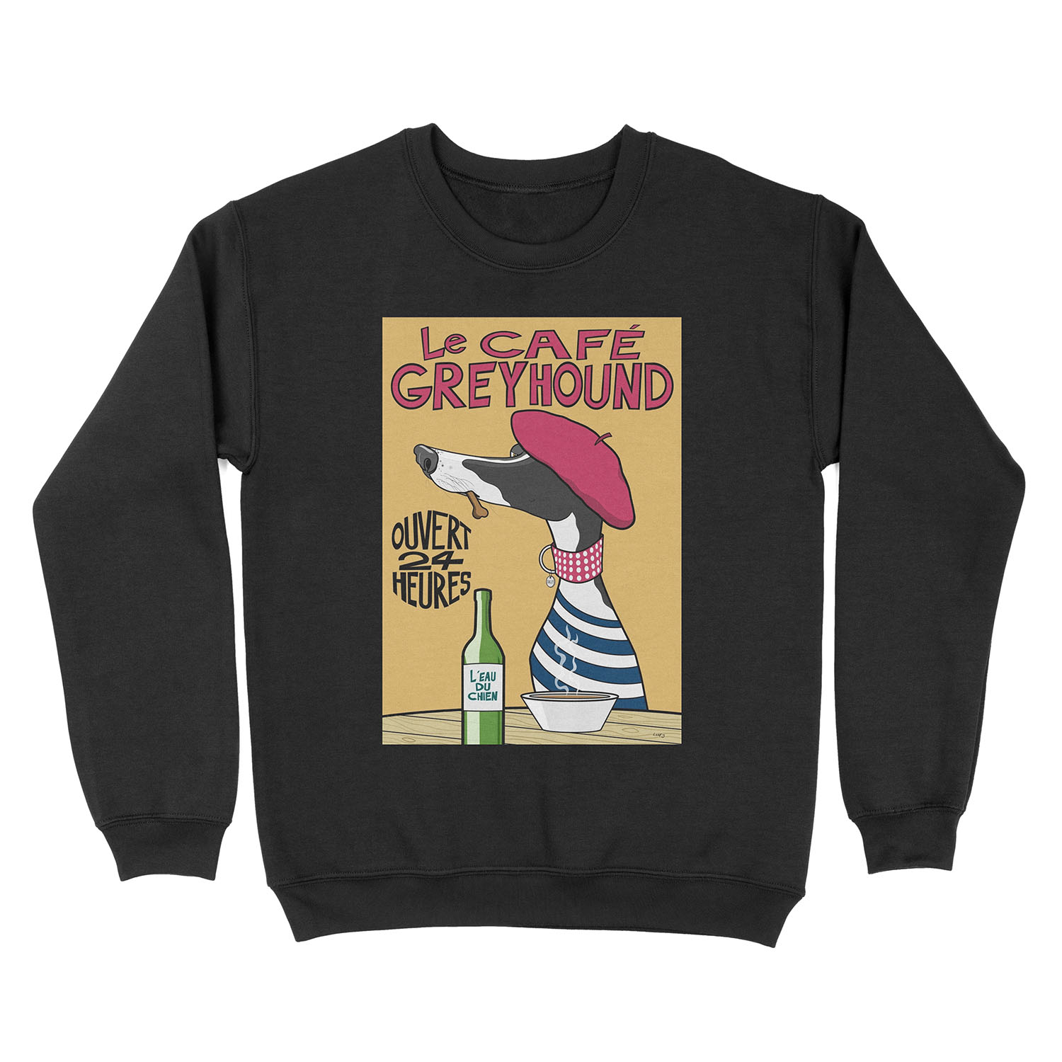 Le Café Greyhound Unisex Crewneck Sweatshirt