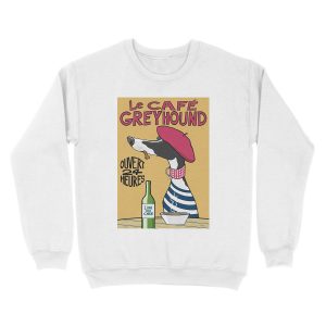 Alternative view of Le Café Greyhound Unisex Crewneck Sweatshirt