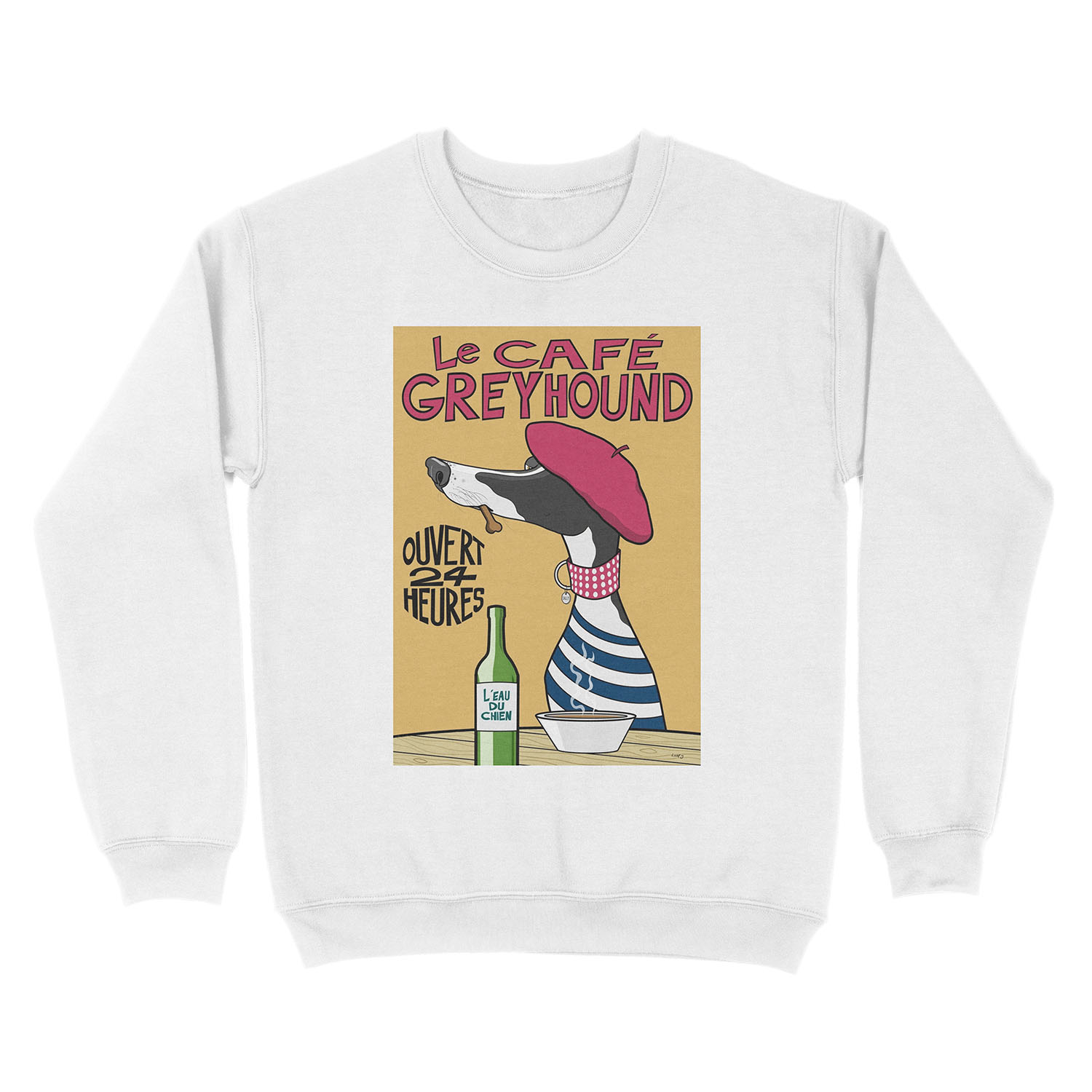 Le Café Greyhound Unisex Crewneck Sweatshirt - Image 2