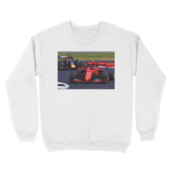 Leclerc vs Verstappen British Grand Prix 2019 Unisex Crewneck Sweatshirt - Image 2