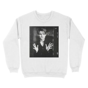 Alternative view of LEO With A Cigarette. Unisex Crewneck Sweatshirt