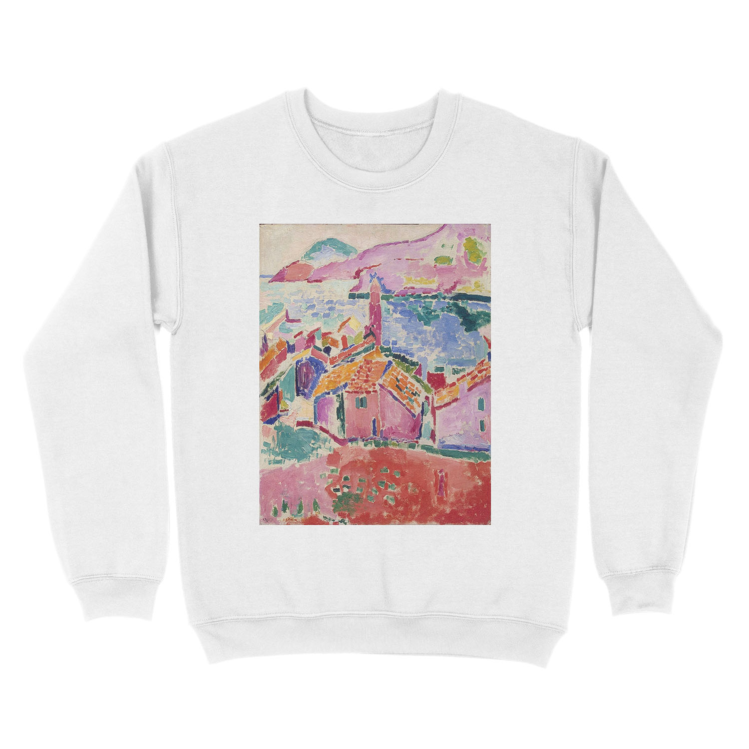 Les toits de Collioure- Henri Matisse Unisex Crewneck Sweatshirt - Image 2