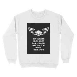 Alternative view of Let None Survive Wargaming Meme Unisex Crewneck Sweatshirt