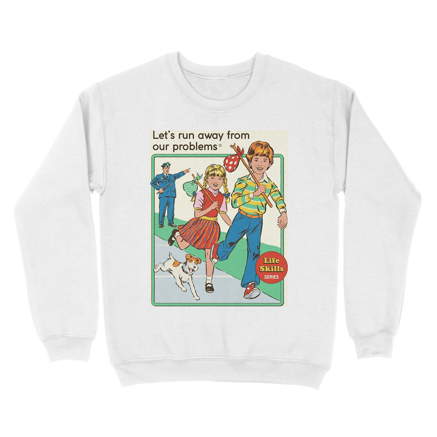 Let's Run Away Unisex Crewneck Sweatshirt - Image 2