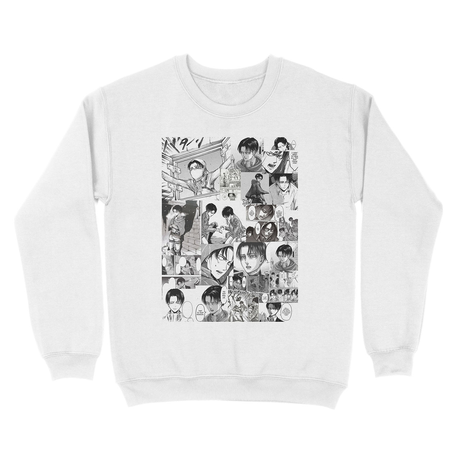 Levi Manga Collage Unisex Crewneck Sweatshirt - Image 2