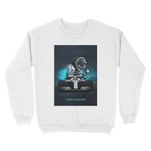 Alternative view of Lewis Hamilton Formula 1 poster Unisex Crewneck Sweatshirt