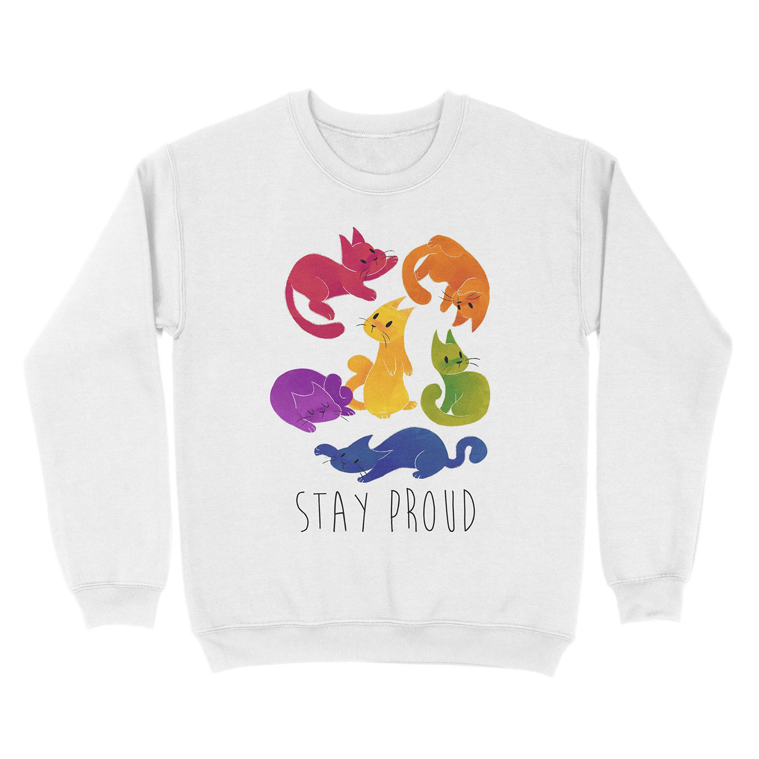 LGBT + PRIDE CATS Unisex Crewneck Sweatshirt - Image 2
