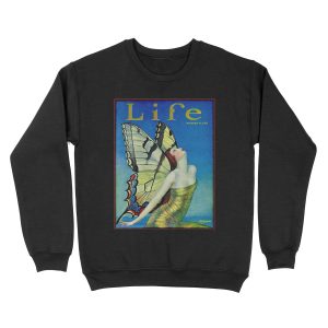 LIFE : Vintage 1923 Flapper Butterfly Print Unisex Crewneck Sweatshirt