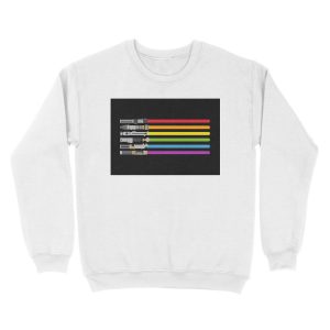 Alternative view of Lightsaber Rainbow Unisex Crewneck Sweatshirt