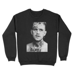 lil peep black and white poster Unisex Crewneck Sweatshirt