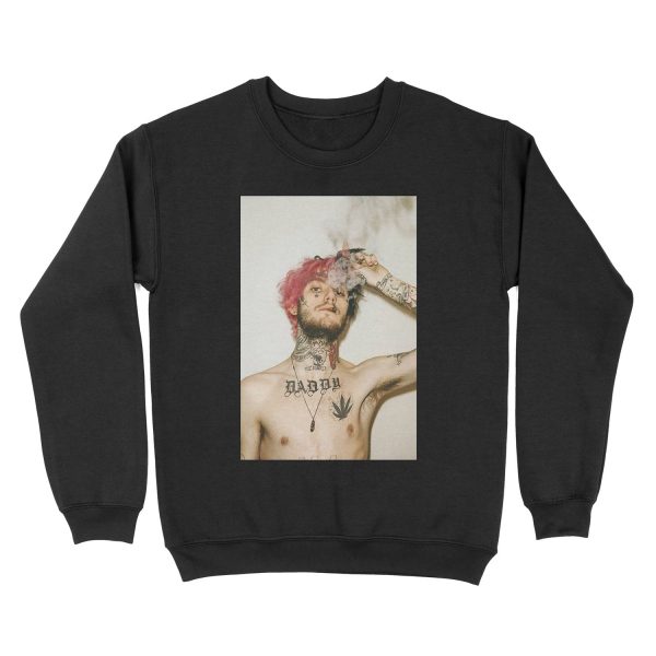 Lil Peep Smoking Portrait Unisex Crewneck Sweatshirt