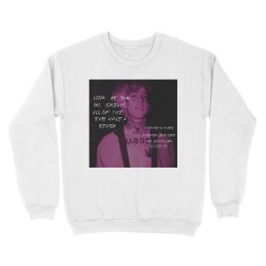 Alternative view of Lil Peep Star Shopping Lyrics Signed Photo Unisex Crewneck Sweatshirt