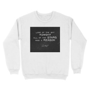 Alternative view of Lil Peep Star Shopping Lyrics Starry Background Unisex Crewneck Sweatshirt