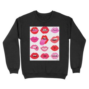 Lips of Love Illustration Unisex Crewneck Sweatshirt