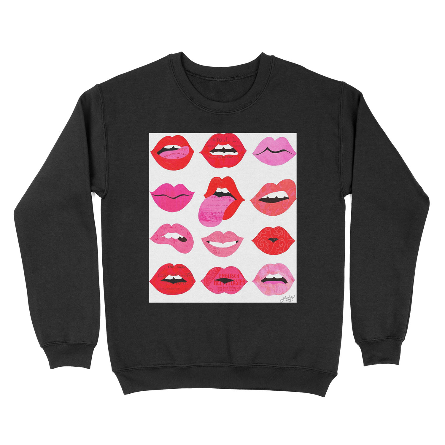 Lips of Love Illustration Unisex Crewneck Sweatshirt