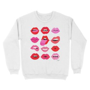 Alternative view of Lips of Love Illustration Unisex Crewneck Sweatshirt