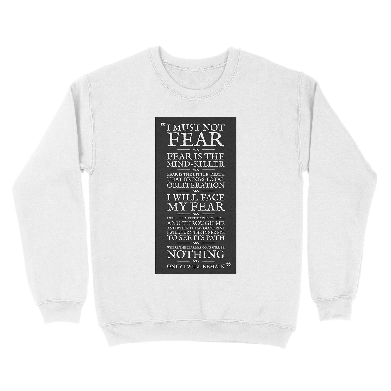 Litany Against Fear Unisex Crewneck Sweatshirt - Image 2