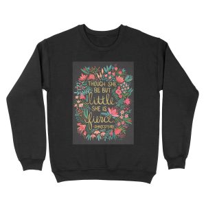 Little & Fierce on Charcoal Unisex Crewneck Sweatshirt