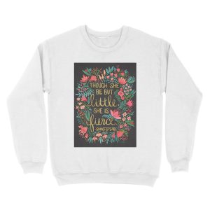 Alternative view of Little & Fierce on Charcoal Unisex Crewneck Sweatshirt