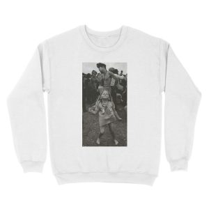 Alternative view of little girl dancing at woodstock Unisex Crewneck Sweatshirt