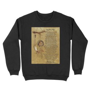 Live Your Life by Chief Tecumseh dream catcher Unisex Crewneck Sweatshirt