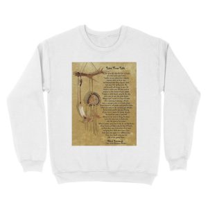 Alternative view of Live Your Life by Chief Tecumseh dream catcher Unisex Crewneck Sweatshirt
