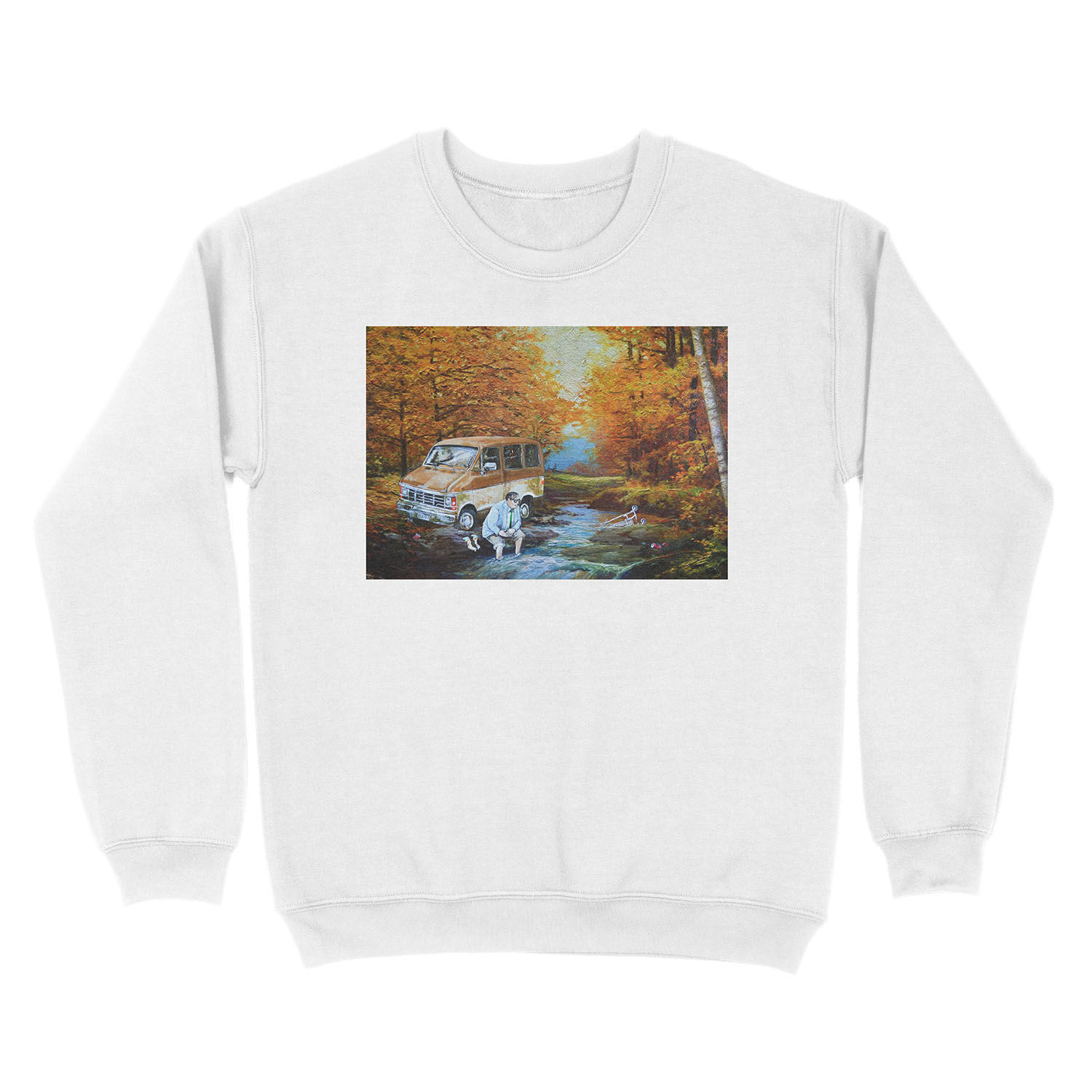 Living in a Van Down by the River Unisex Crewneck Sweatshirt - Image 2