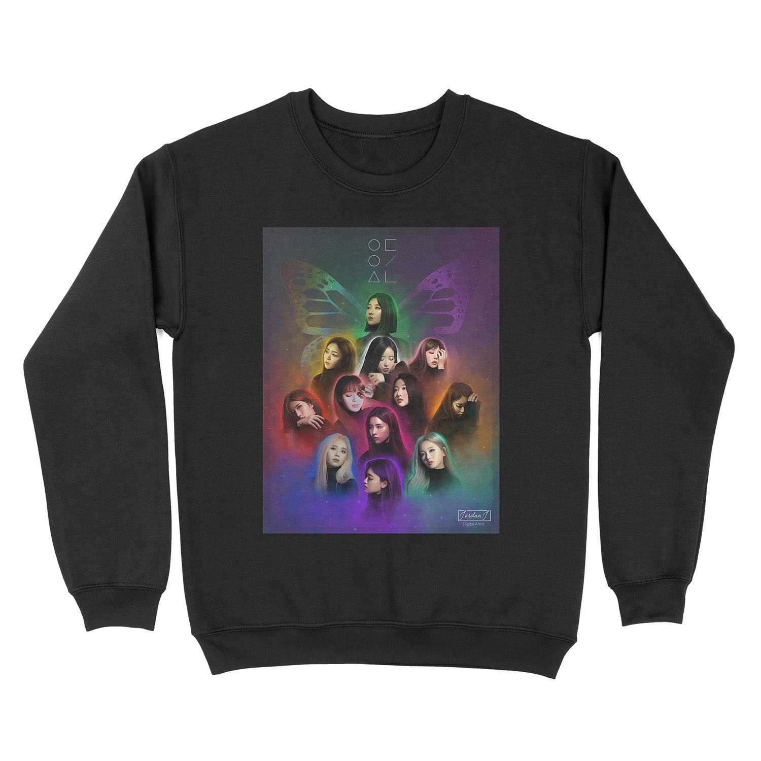 LOONA 이달의 소녀 Fanart - BUTTERFLY (Kpop) Unisex Crewneck Sweatshirt