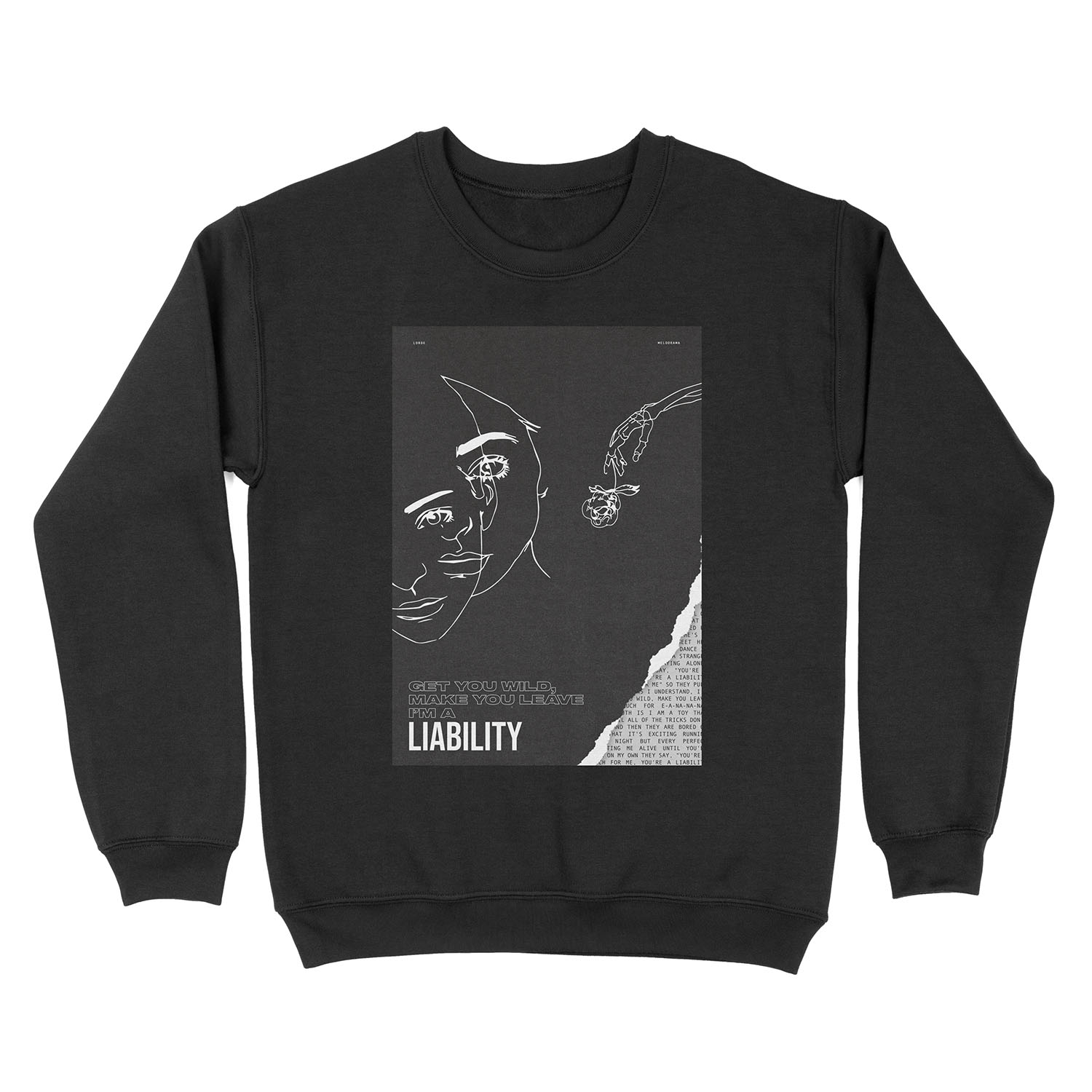 lorde - liability poster Unisex Crewneck Sweatshirt